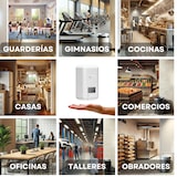 thumbnail of Dispensador de jabón para baño Recargable 1 litro de Capacidad con Válvula antigoteo, pulsador ergonómico Incluye Llave de Seguridad