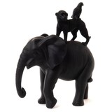 thumbnail of Totem ethnische Tiere schwarz - Anderes Amadeus-Harz 27x12.5 cm