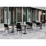 thumbnail of METRO PROFESSIONAL Mesa Gastro Balsario, alumínio/PE rattan, 70 x 70 cm, quadrada, preta