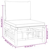 thumbnail of vidaXL 9-tlg. Garten-Lounge-Set mit Dunkelgrauen Kissen Bambus