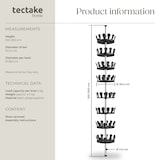 thumbnail of tectake Carrusel para zapatos 26,5x100-300cm, sitio para 48 pares de zapatos 300 x 26,5 cm Negro