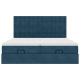 thumbnail of vidaXL Ottoman-Bett mit Matratzen & LEDs Dunkelblau 180x200 cm Samt