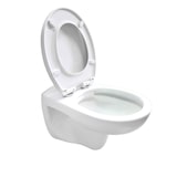 thumbnail of Geberit Komplettset Wand Hänge WC Spülrandlos, Deckel, Vorwandelement, Schallschutz, Betätigungsplatte