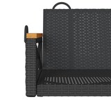 thumbnail of vidaXL Hängebank Schwarz 109x62x40 cm Poly Rattan