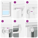 thumbnail of vidaXL Doppelrollo Hellgrau 60x150 cm Stoffbreite 55,9 cm Polyester