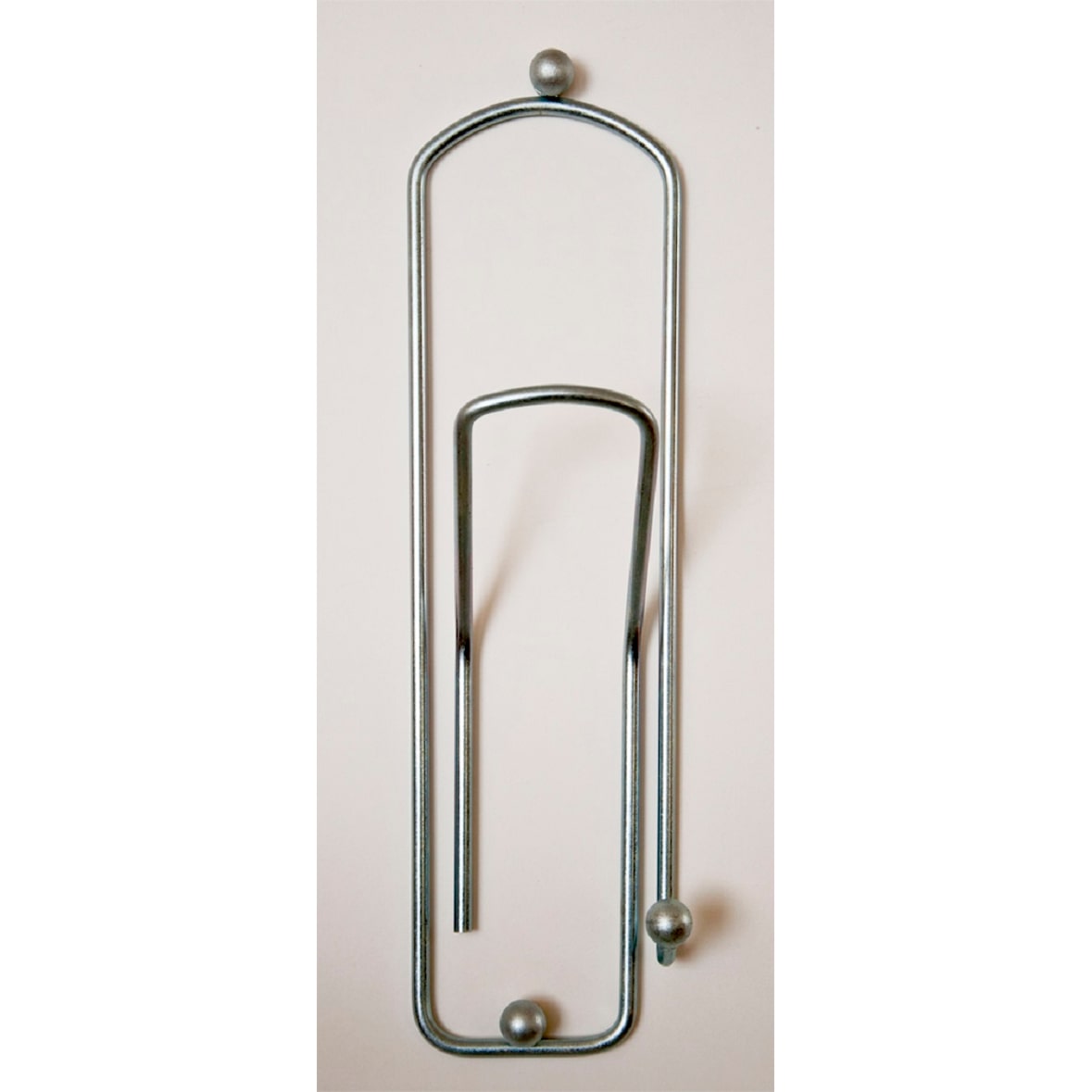 Designer Kleiderhaken "Büroklammer" 32 cm Garderobe Wandhaken Haken aus Metall / Farbe: Chrome
