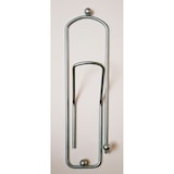 thumbnail of Designer Kleiderhaken "Büroklammer" 32 cm Garderobe Wandhaken Haken aus Metall / Farbe: Chrome