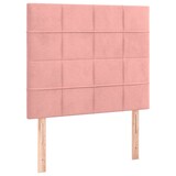 thumbnail of vidaXL LED Kopfteil Rosa 100x5x118/128 cm Samt
