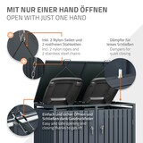 thumbnail of ML-Design Mülltonnenbox 4er für 4 Tonnen 240L 264x80x116,3 cm, Anthrazit, Stahl, wetterfest, Abschließbare Mülltonnenverkleidung mit Klappdeckel/4