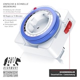 thumbnail of BEARWARE 24h kompakte Zeitschaltuhr 15 min. Zeitintervalle / Kinderschutzsicherung
