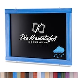 thumbnail of Wetterfeste Outdoor Kreidetafel mit Holzrahmen / Blau 150x55cm