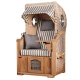 thumbnail of Strandkorb - bene living - Ammersee Single Teak Bullauge - PE shell - Modell 545 - Einsitzer inkl. Liftersystem