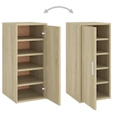 thumbnail of Helloshop26 - Armoire à chaussures range chaussures rangement meuble entrée couloir salon sonoma 32 x 35 x 70 cm aggloméré brun 02_0021694