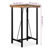 thumbnail of vidaXL Bartisch Altholz Massiv 60x60x107 cm