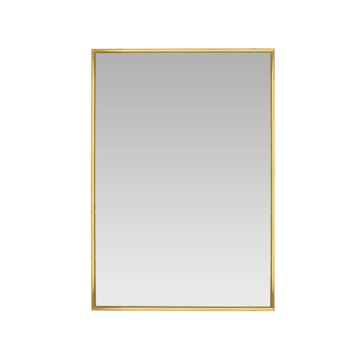 Espejo de pared forma rectangular dorado