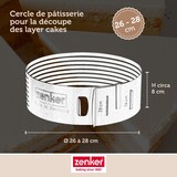 thumbnail of Zenker Patisserie Tortenboden-Schneidhilfe, Tortenring, Tortenschneider, Edelstahl, passend für Ø 26 / 28 cm, 7701