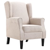 thumbnail of Helloshop26 - Fauteuil chaise siège lounge design club sofa salon lin tissu beige 1102202/3
