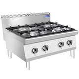 thumbnail of Cucina 4 Fuochi Gas da Banco in acciaio inox. Bruciatori 2x3,5+2x7 kw con fiamma pilota. Misure LxPxH 80x70x54,7 cm. Modello AT7G4B-C-1