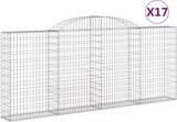 thumbnail of vidaXL Gabionen mit Hochbogen 17 Stk 300x30x120/140cm Verzinktes Eisen