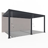thumbnail of Weide Deluxe | Wand Pergola | Voll Aluminium | 3,6 x 5,3 M | Lamellendach anthrazit