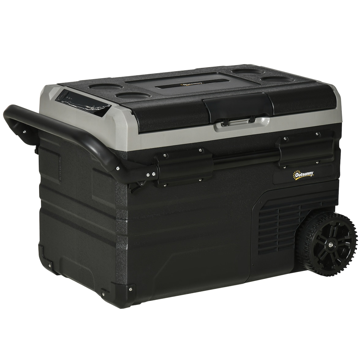 4goodz Koelbox 40 ltr met LED Compressor Handgrepen en wielen op 12/24V DC en 110-240V AC