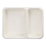 thumbnail of 50 Siegelschalen Zuckerrohr, PLA beschichtet 2-geteilt 1200 ml 4,9 cm x 22,7 cm x 17,8 cm