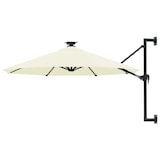 thumbnail of Helloshop26 - Wandmontierter Sonnenschirm mit Metallstange und LED-Beleuchtung 300 cm sandfarben 02_0008694