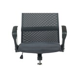 thumbnail of Möbilia Cadeira de escritório em couro sintético | altura ajustável | L 62 x P 60 x A 111 cm | preto / prata