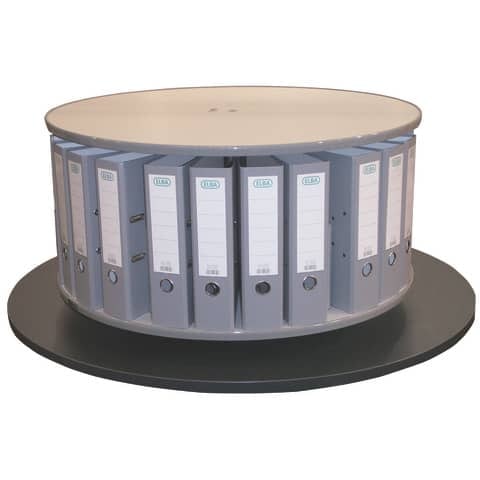 Ordner-Drehsäule, 1 Etage, Ø810mm, grau