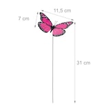 thumbnail of Relaxdays Gartendeko Schmetterling, 72er Set, Gartenstecker, 31cm hoch, Topfstecker, Outdoor Deko, Metallstab, PVC, bunt