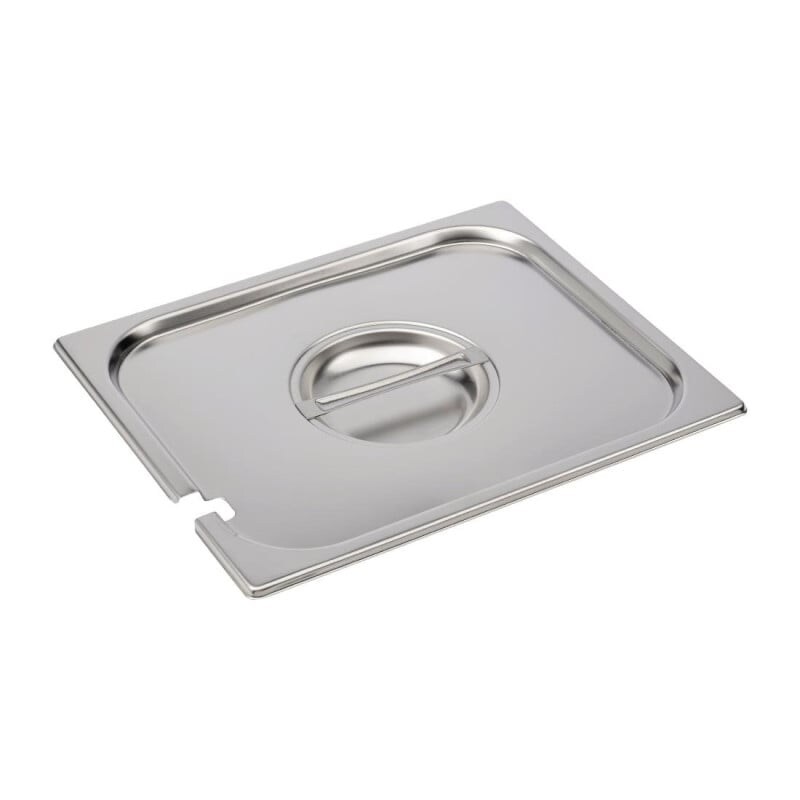 GN deksel RVS met lepeluitsparing 1/2 | 325(b)x265(d)mm