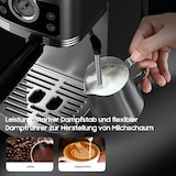 thumbnail of Siebträgermaschine Espressomaschine Edelstahl, Kaffeemaschine für Cappuccinoo, Manometer, Milchaufschäumer, 20-Bar Pumpe, Touchscreen, 1350W, 1.3L