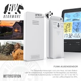 thumbnail of BEARWARE - Wetterstation Funk mit Farbdisplay und Außensensor - DCF Signal - DST - Innen und Außentemperatur - Temperaturwarnung Alarm Frostalarm