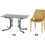 thumbnail of SIENA GARDEN Urban Lights Set 5teilig District gastrotauglich mustard mit Tisch Sola 120x80