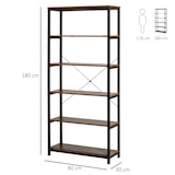 thumbnail of Estantería de 6 Niveles Estilo Industrial Retro Almacenaje para Salón Oficina