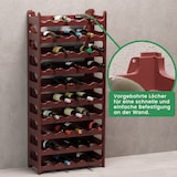 thumbnail of ARTECSIS Weinregal stapelbar Kunststoff für 60 Flaschen, stabiles Flaschenregal für Gastronomie und Lagerraum, erweiterbare Weinlagerung, Braun