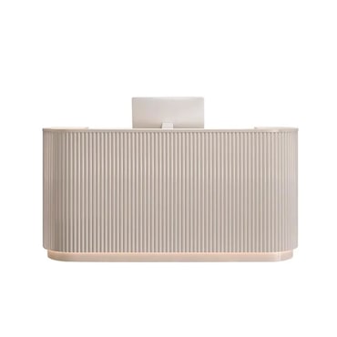 Bancone Reception Negozio Cassa Salone Beige 160×60 cm【M Tiaowen 160】
