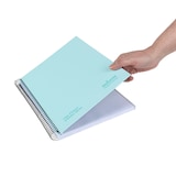 thumbnail of Caderno A4+ capa extra rígida 120H 80G pautado microperfurado 5 faixas cor Navigator Mint soft