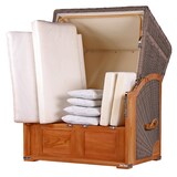 thumbnail of Strandkorb Komplettset - bene living - Schaalsee Teak - PE grau - Modell 534 - inkl. Liftersystem