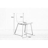 thumbnail of KAWOLA Stuhl ASCO weiß Gestell Metall schwarz