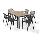 thumbnail of Ensemble repas de jardin 6 places en aluminium gris anthracite - BOSTON TIAGO