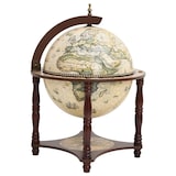 thumbnail of Décoshop26 - Globe bar support à vin bar forme globe marron bois d'eucalyptus massif brun DEC024454