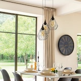 thumbnail of Luminaire Lustre 3 Suspensions en Métal filaire Noir