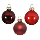 thumbnail of 16 Weihnachtskugeln 35mm Glas Christbaumkugeln Mini Weihnachtsbaumkugeln Mix rot