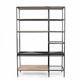 thumbnail of Bibliothèque en marbre et métal 161 x 109 cm noir