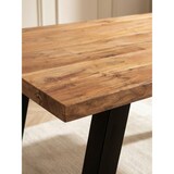 thumbnail of Konferenztisch Massivholz XXL | 200x100 cm Akazie mit U-Form Beinen | Goldbraun-Schwarz | für 8-10 Personen | Atoll Kollektion | Kadima Design