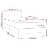 thumbnail of vidaXL Boxspringbett mit Matratze & LED Rosa 90x200 cm Samt