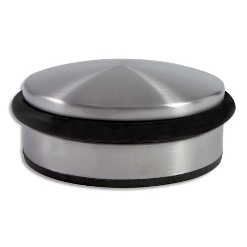 Butée de porte en acier et élastomère, semelle antidérapante