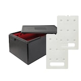 thumbnail of KIT FRÍO - 1 contenedor isotérmico PPE 105L - Apertura superior - Tamaño adecuado para cajas de 60 x 40 cm + 2 placas frías GN1/1 4kg