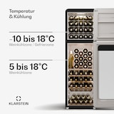 thumbnail of Klarstein Shirley Wine Cooler + Freezer | 2-in-1-Gerät | Vintage | 2 Kühlzonen | 60 Flaschen Creme